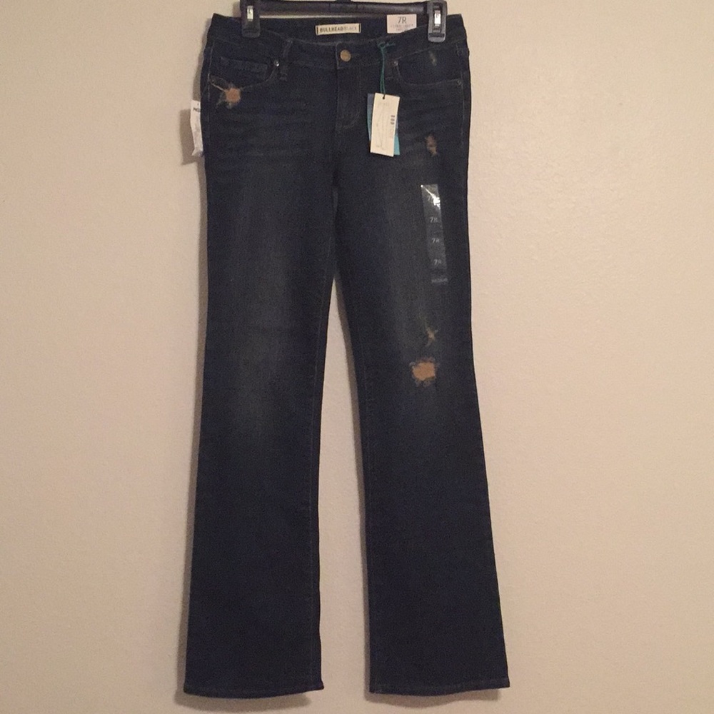 Bullhead black starlight indigo bootcut jean